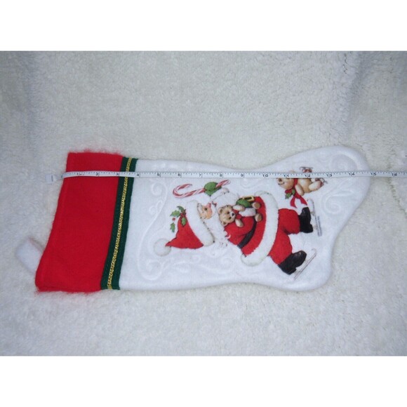 Retro 1970s Set of 2 Vintage Felt Christmas Stockings Santa Holiday Morehead - Picture 12 of 12
